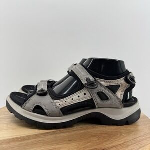 ECCO Sandal‎ Offroad Yucatan Slingback Beige Gray Leather Woman's 41 US 10-10.5
